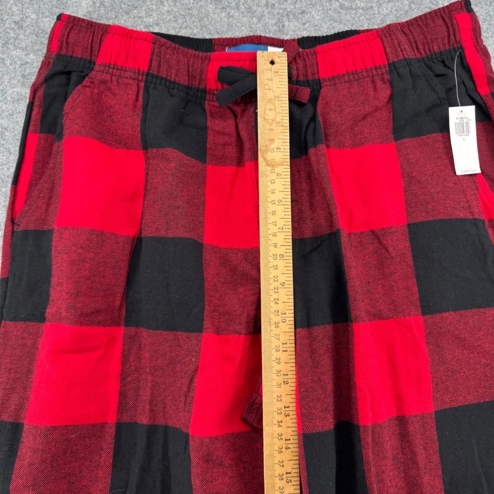 Old Navy Pajama Pants Mens L Red Black Buffalo Plaid Cotton 407069-03-1